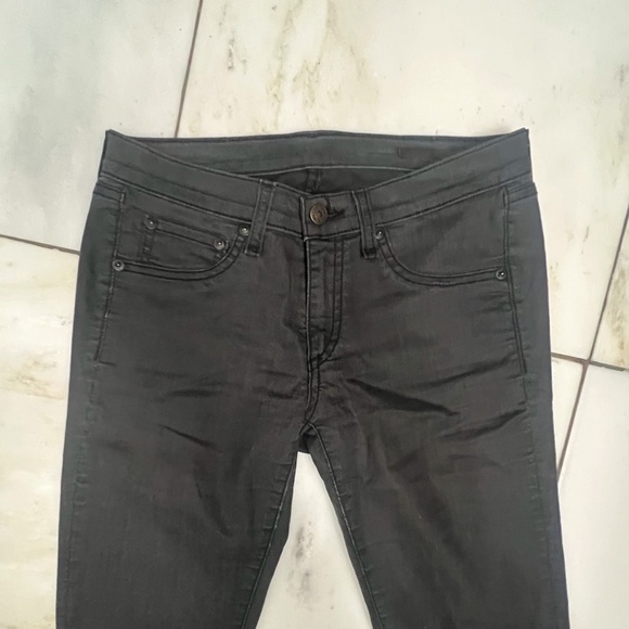 RAG & BONE WOMEN’S STRAIGHT LEG SKINNY JEAN, SIZE US 27, MATTE BLACK/GRAY - Picture 7 of 14